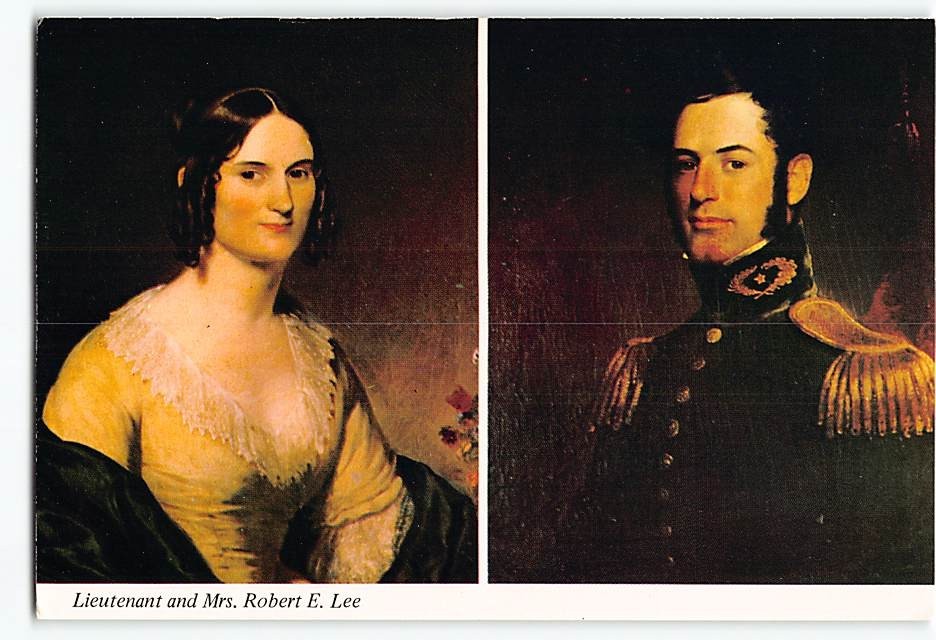 Postcard Lieutenant & Mrs. Robert E. Lee Painting by William E. West
