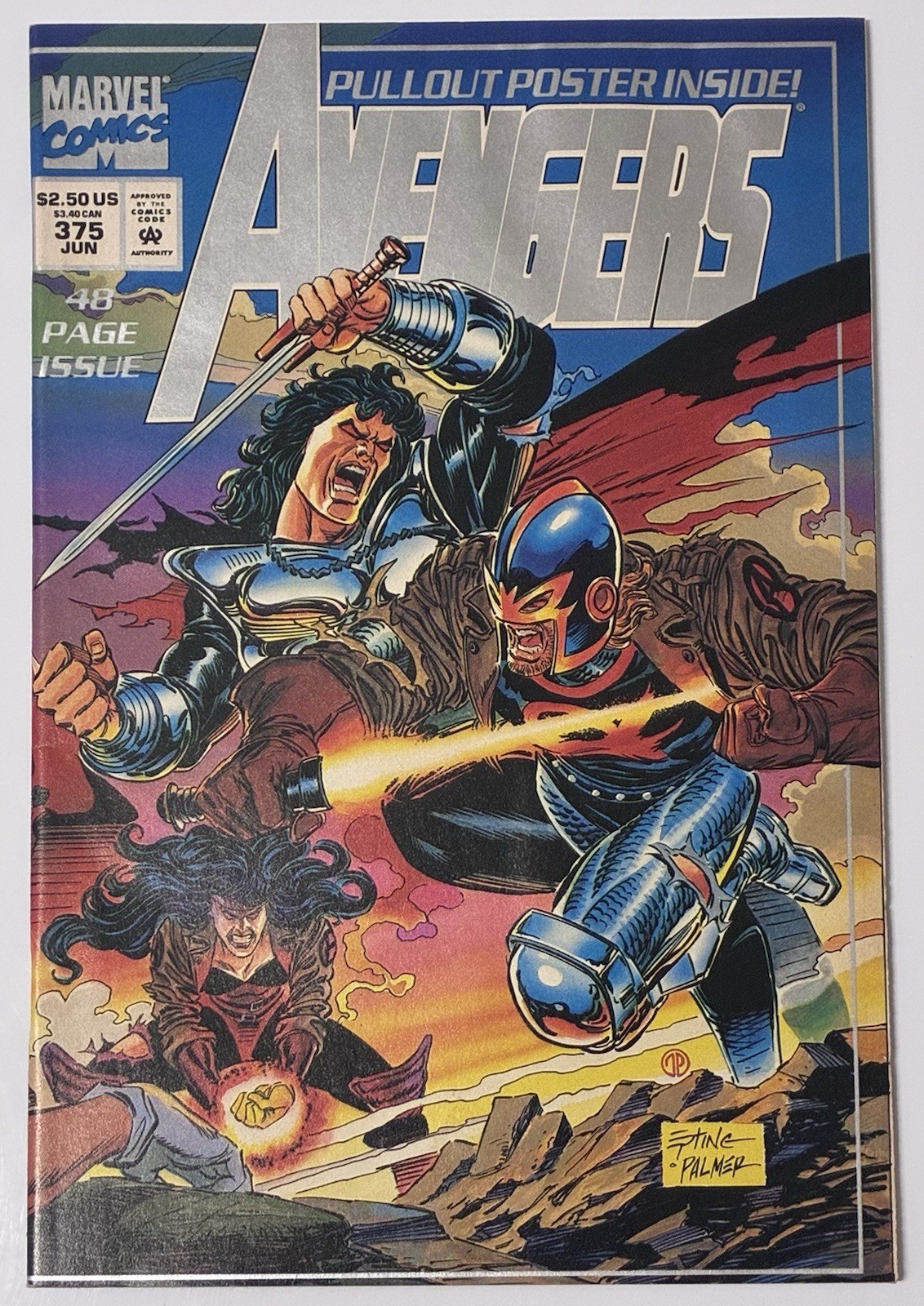 Buy 2 Get 2 Free CHECK PROMO Avengers #375 1994 Silver Newsstand Variant Comic