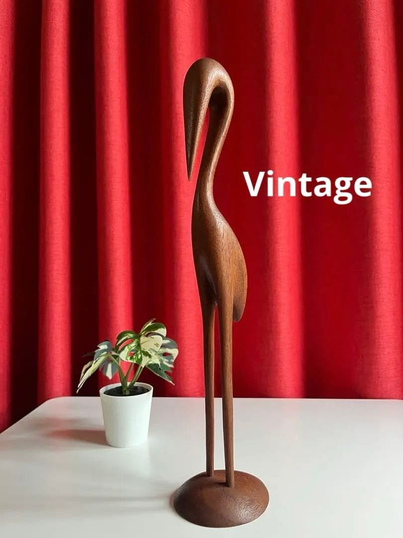 Vintage Danish Teak Bird Sculpture Mid-Century Modern Scandinavian Copenhagen