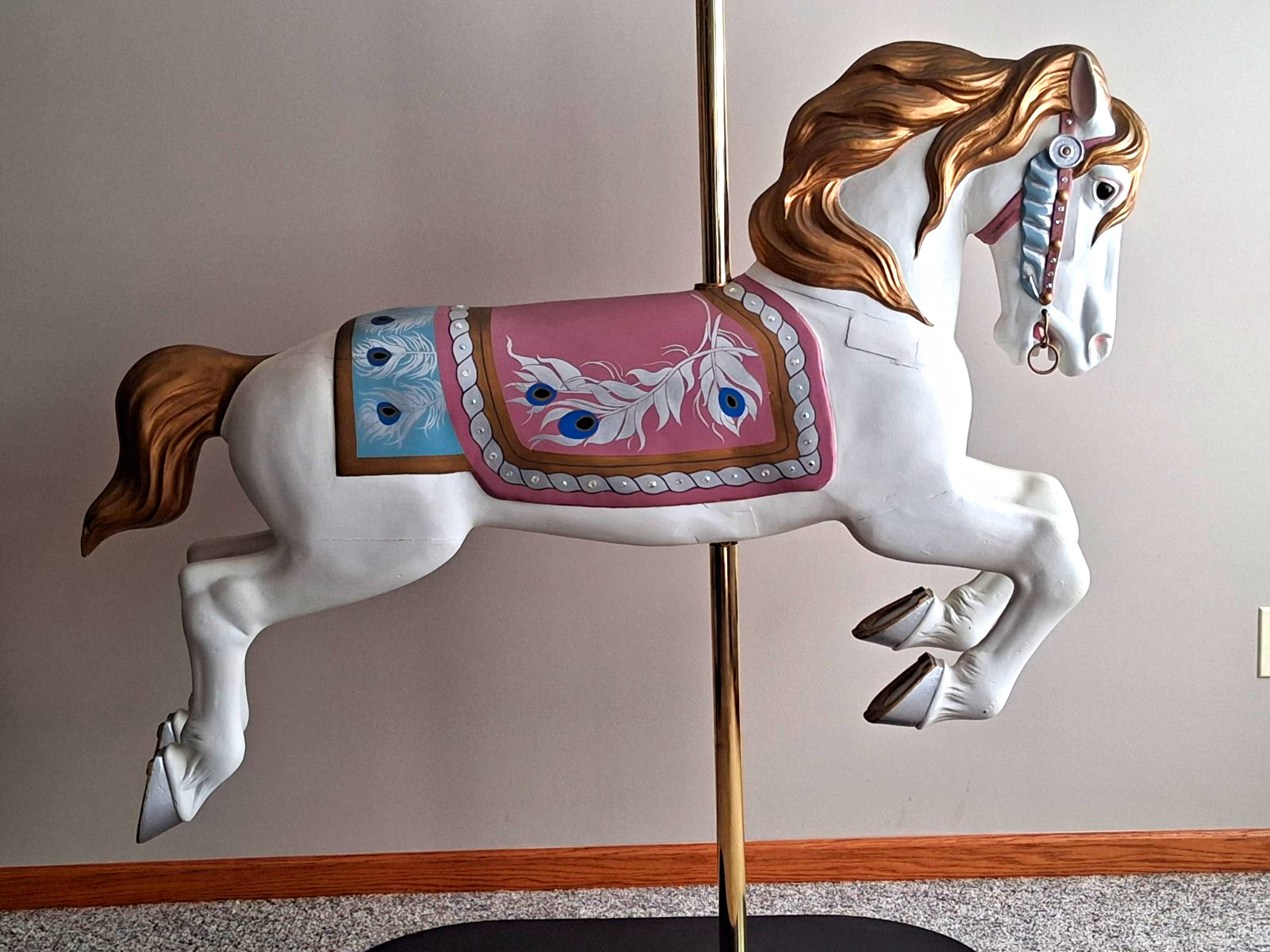 Carousel Horse by Alan Herschel. Half Wood and half Cast Aluminum Carousel Horse by Alan Herschel. Half Wood and half Cast Aluminum