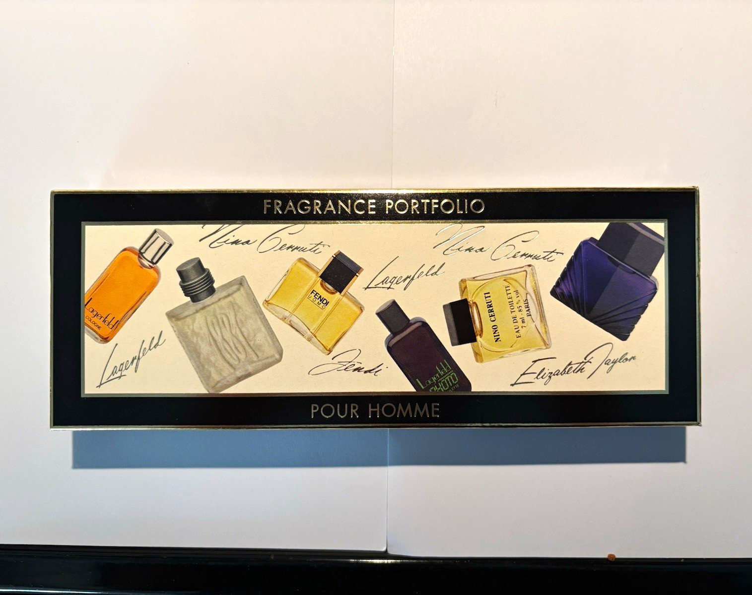 Designer Men’s Fragrance Portfolio Gift Set Nino Cerruti Fendi Lagerfeld VTG