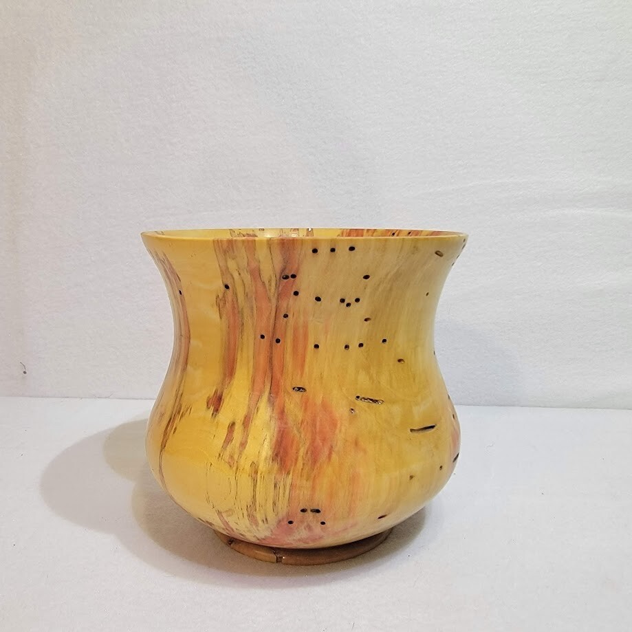 Vase Hand Turned Box Elder from WNC signed dated and numbered by artist