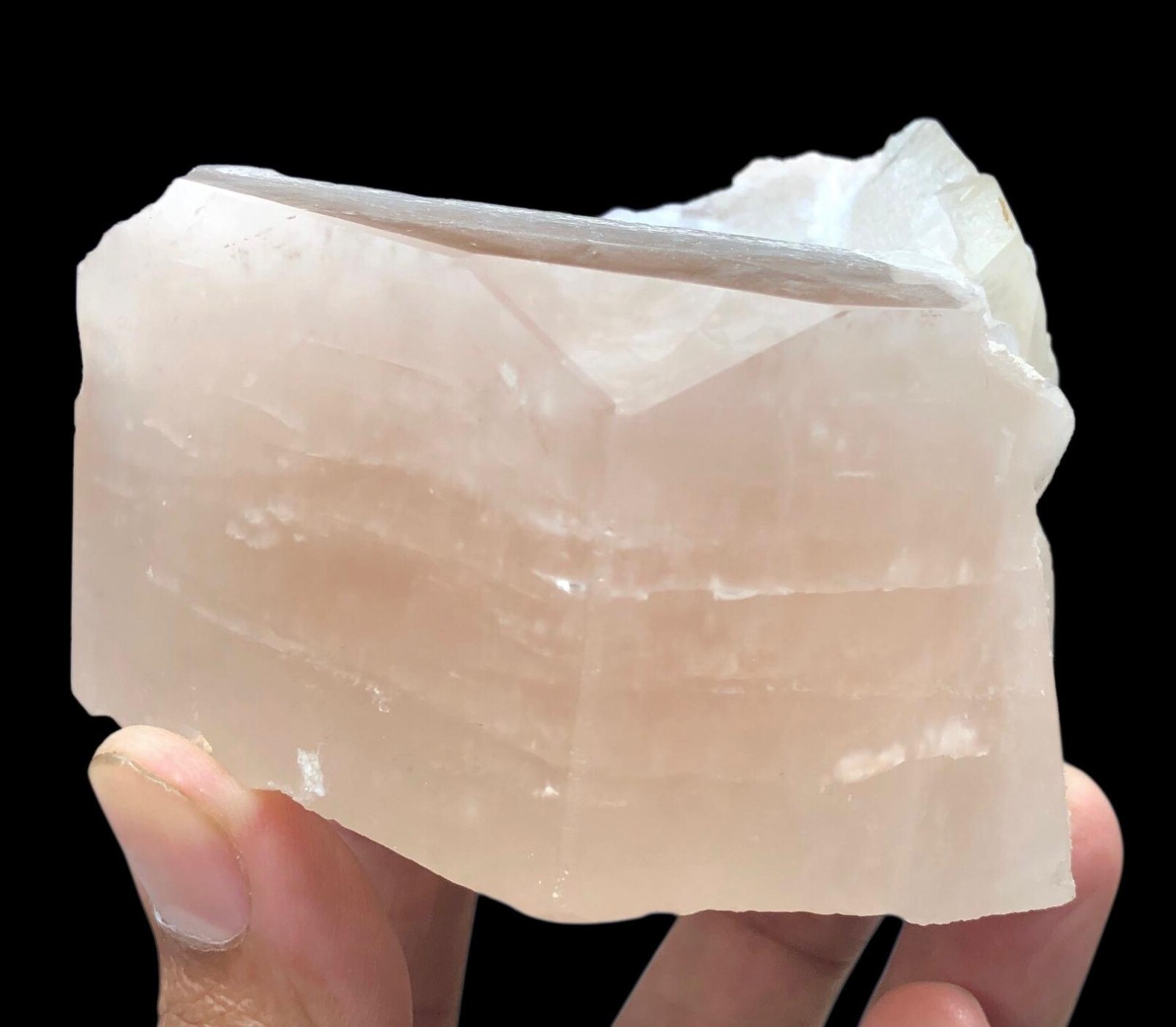 375g Natural Morganite Crystal from Afghanistan | Pink Beryl Mineral Specimen