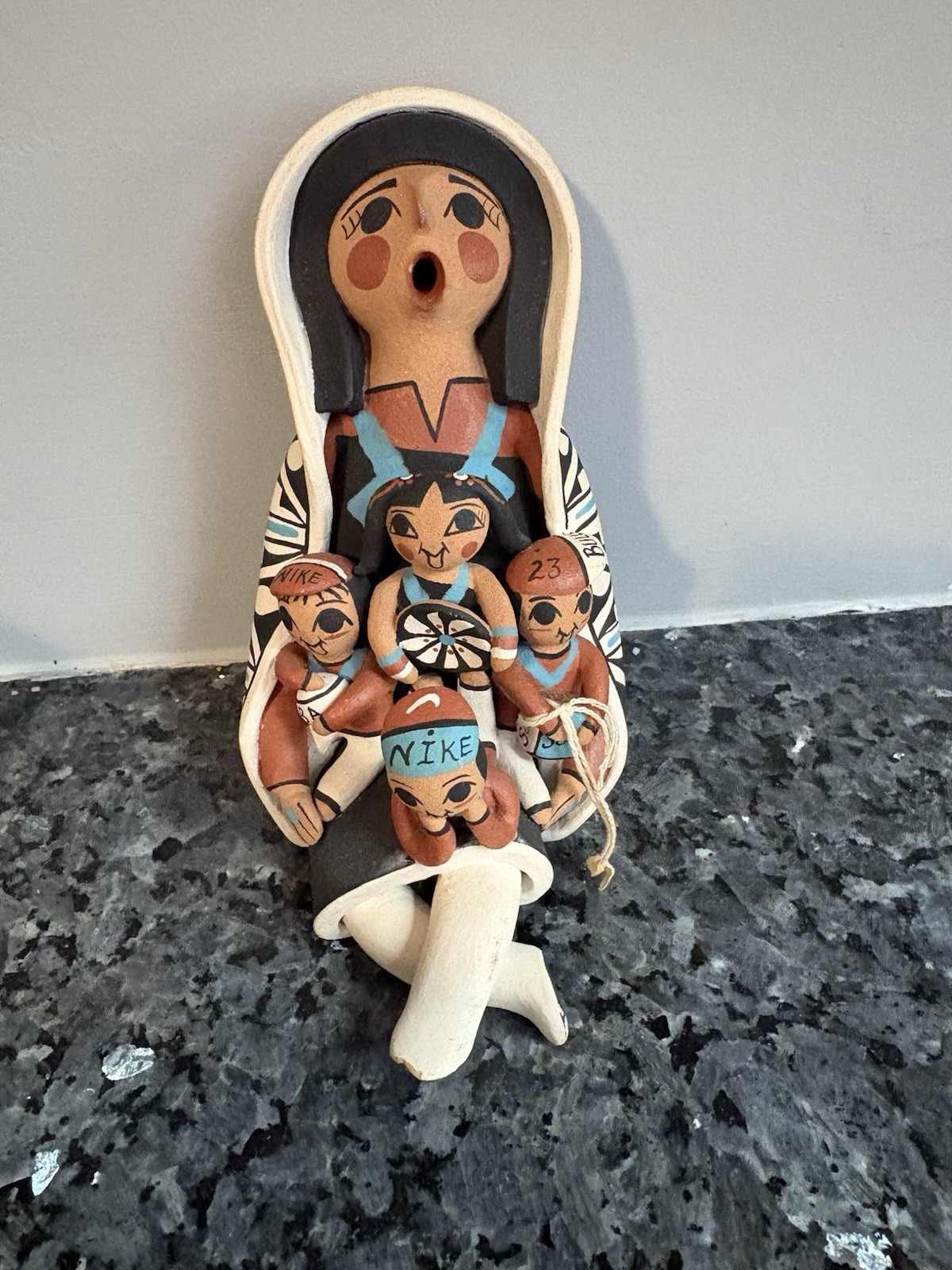 Native American Jemez Pueblo Storyteller V Lucero Signed 4 Children NM Pottery Native American Jemez Pueblo Storyteller V Lucero Signed 4 Children NM Pottery
