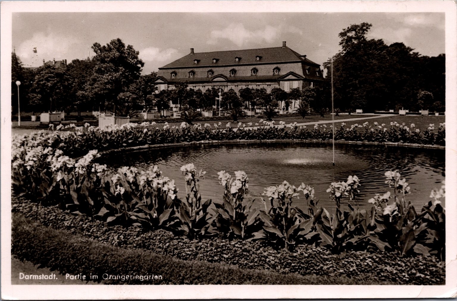 Darmstadt Orangerie Garden Germany 1952 RPPC US Air Force Postmark Darmstadt Orangerie Garden Germany 1952 RPPC US Air Force Postmark