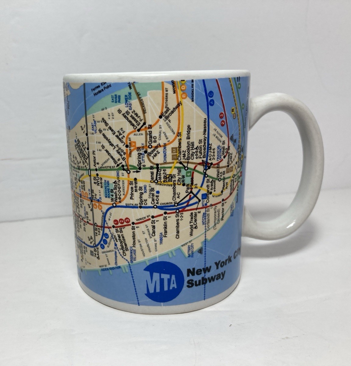 New York City Subway Map MYA Coffee Mug Manhattan 12oz EUC