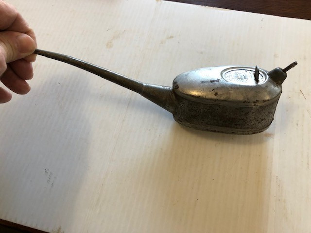 Vintage French Made Thumb Pump Oil Can Oiler