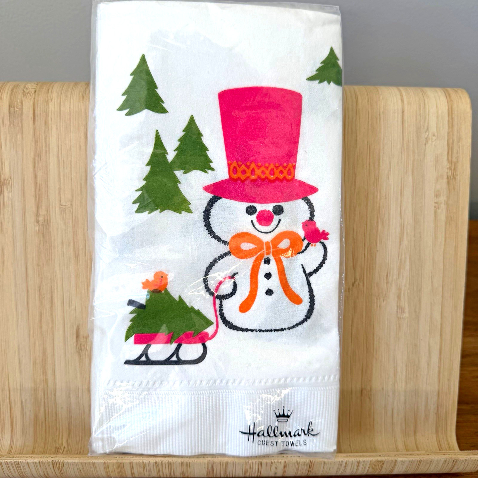 Vintage Hallmark Snowman Christmas 15 Guest Towels 12 x 17 Plans-a-Party MCM Vintage Hallmark Snowman Christmas 15 Guest Towels 12 x 17 Plans-a-Party MCM