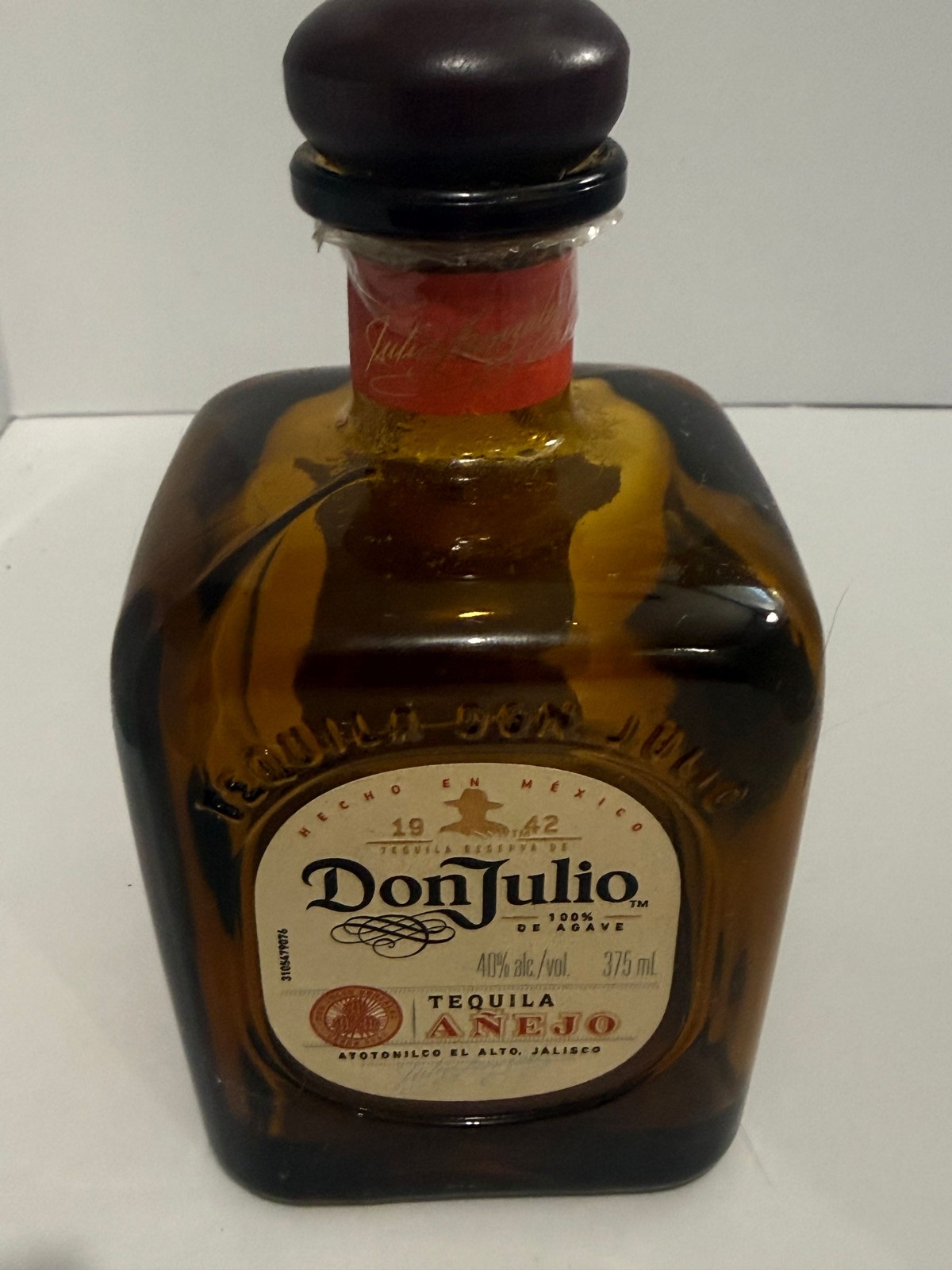 EMPTY Don Julio Anejo Tequila 375ml 40% ABV Amber Glass Bottle EMPTY Don Julio Anejo Tequila 375ml 40% ABV Amber Glass Bottle