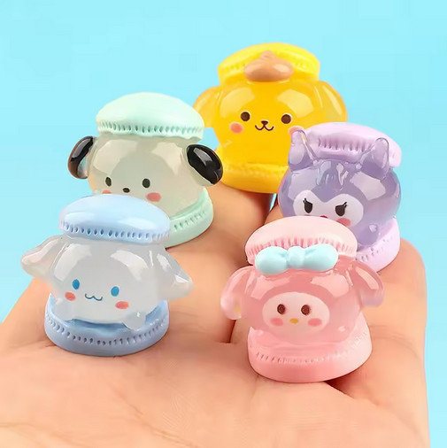 Mini Macaron 1” Figures Set of 5 Pochacco Cinnamoroll Kuromi Clear Variant New Mini Macaron 1” Figures Set of 5 Pochacco Cinnamoroll Kuromi Clear Variant New