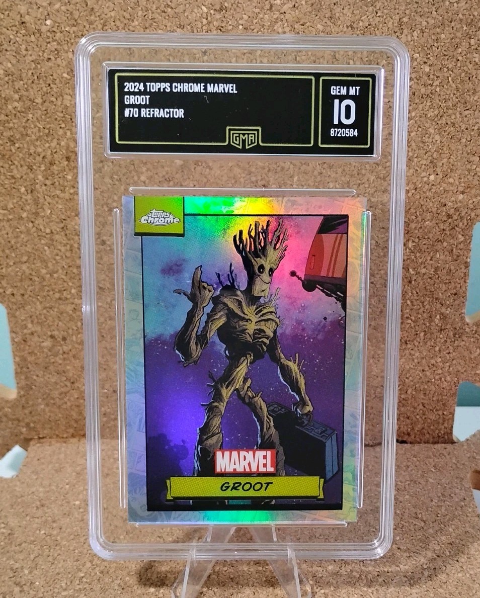2024 Topps Chrome Marvel Groot #70 Refractor Gem Mint 10 Slab