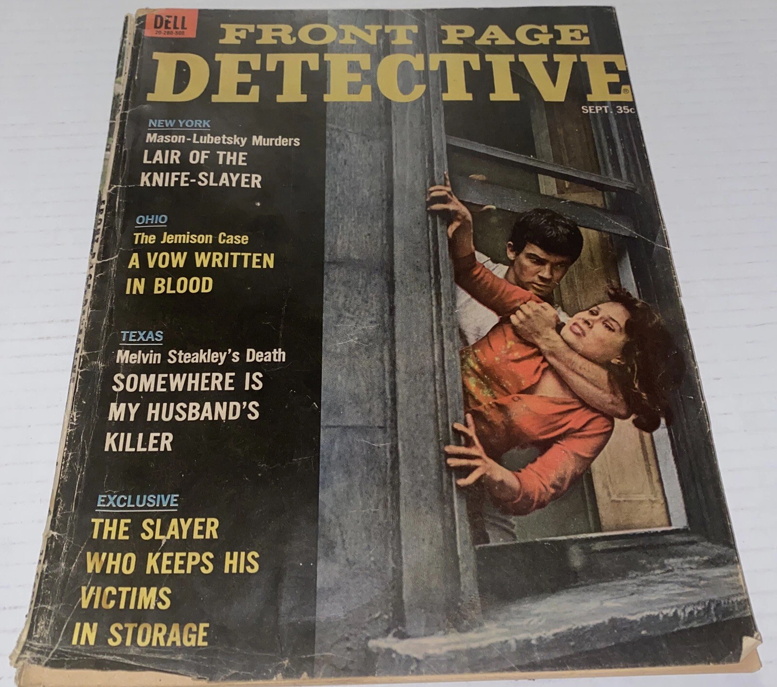 1965 Front Page Detective Magazine Dell Pub Three Lions Cover Sept Crime Stories 1965 Front Page Detective Magazine Dell Pub Three Lions Cover Sept Crime Stories
