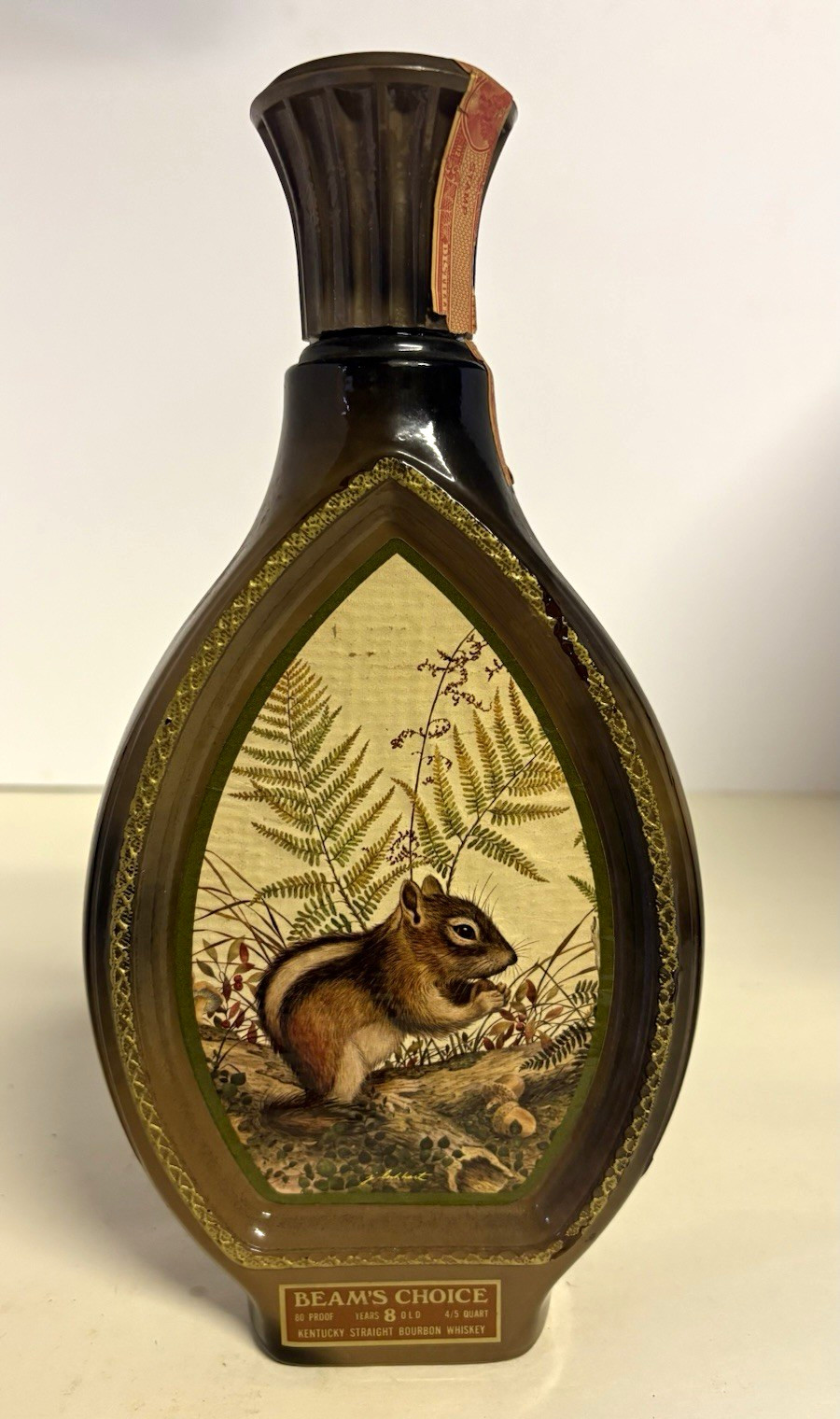 Vintage 1976 Beam’s Choice James Lockhart Chipmunk Wildlife Decanter