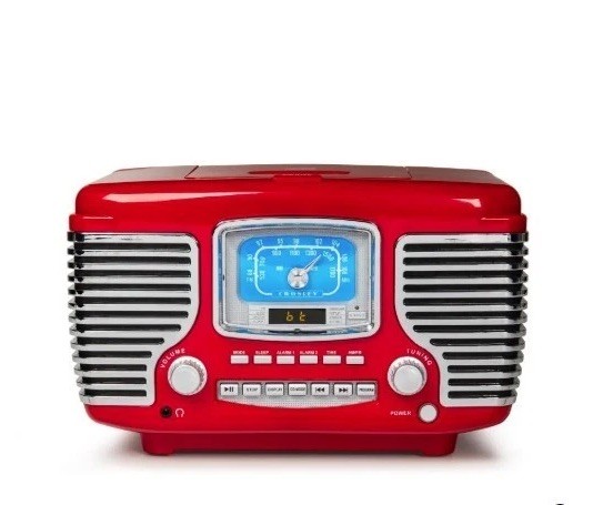 Crosley Corsair Radio with Bluetooth - Red CR612B-RE Crosley Corsair Radio with Bluetooth - Red CR612B-RE