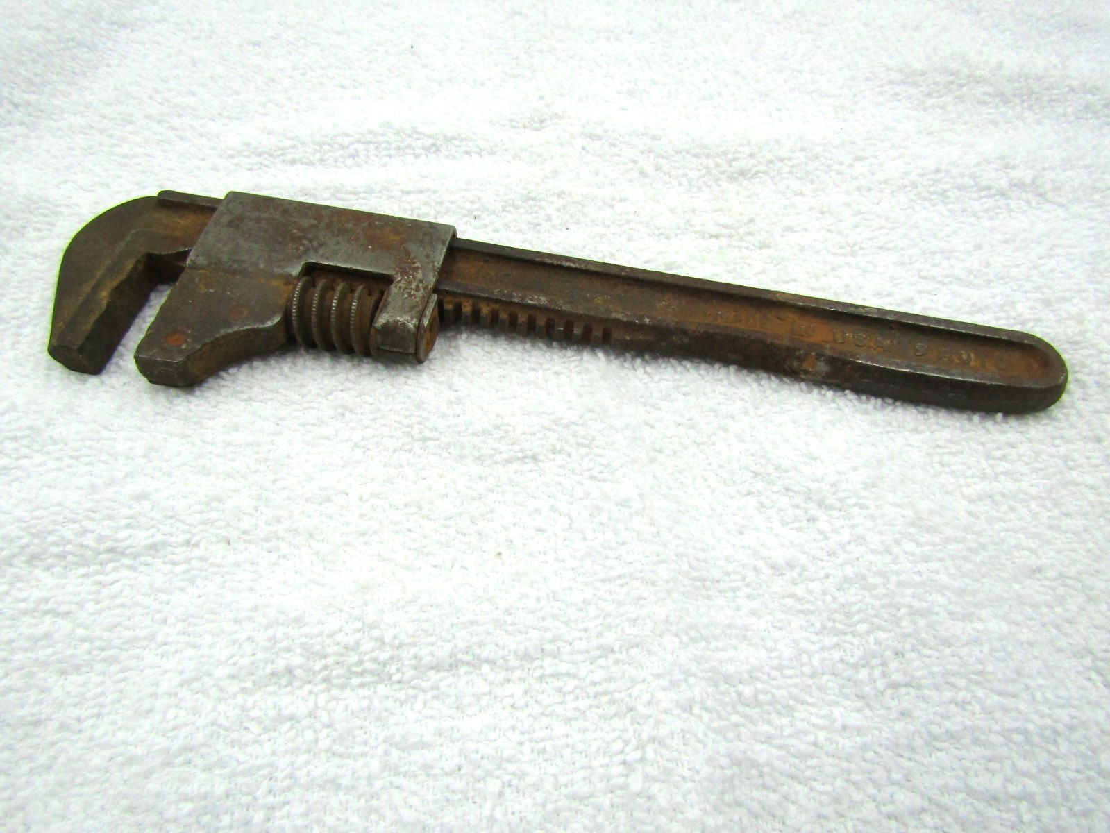 Vintage 9 inch Auto Adjustable Pipe Wrench Monkey Wrench Made in USA, Vintage 9 inch Auto Adjustable Pipe Wrench Monkey Wrench Made in USA,