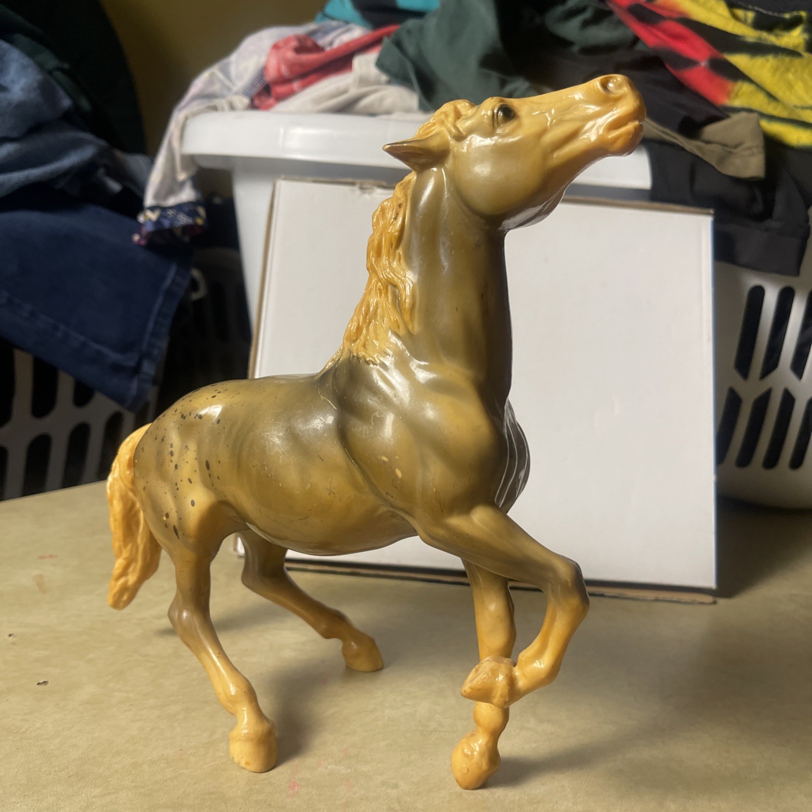 : Vintage 1960s Breyer Horse #87 Semi-Rearing Mustang Buckskin Diablo