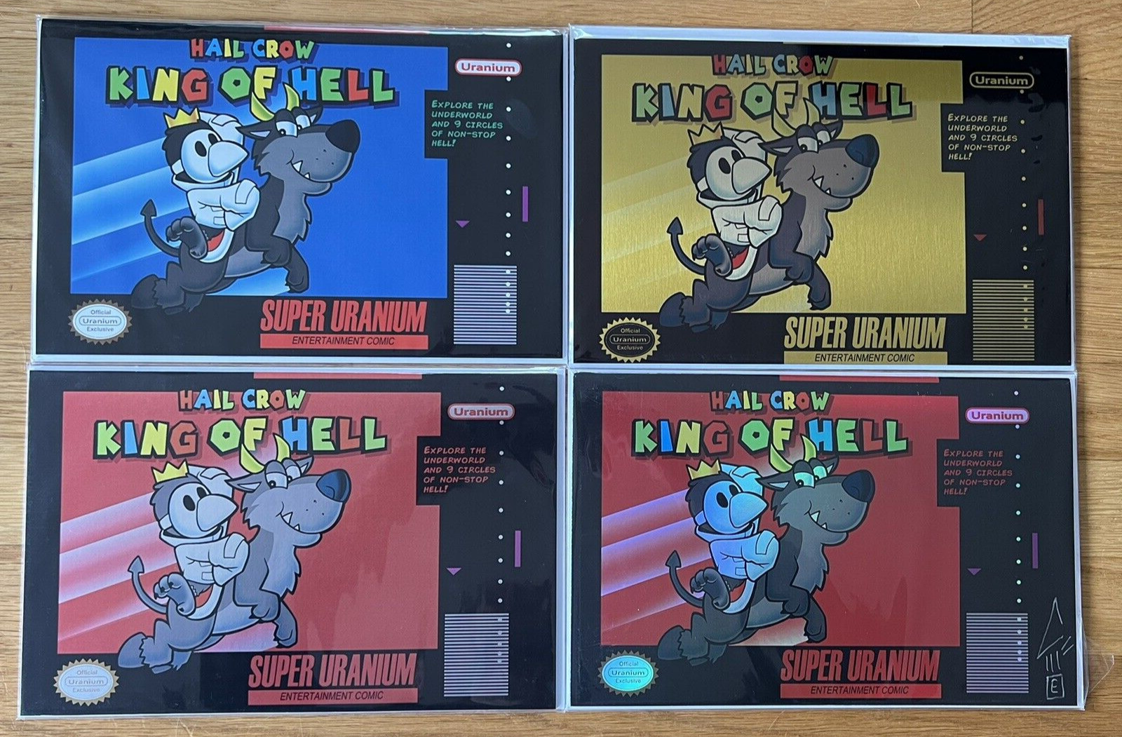 Lot of 4: 2023 Comic Book Hail Crow King of Hell #1 Super Mario World Bird City