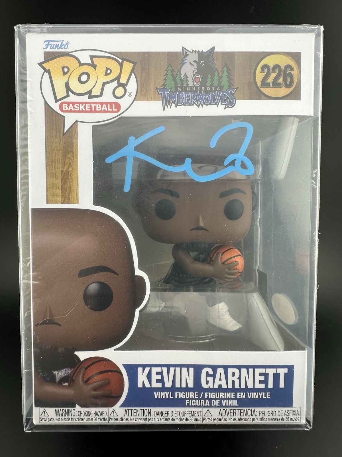 Kevin Garnett Signed Auto Timberwolves #226 Funko Pop Vinyl Figure JSA COA
