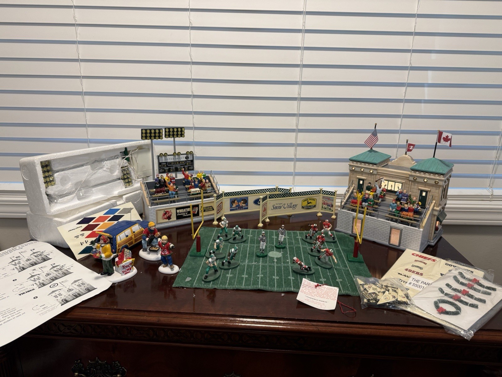 Department 56 Snow Village Football Stadium~Before the Big Game~Stadium Lights Department 56 Snow Village Football Stadium~Before the Big Game~Stadium Lights