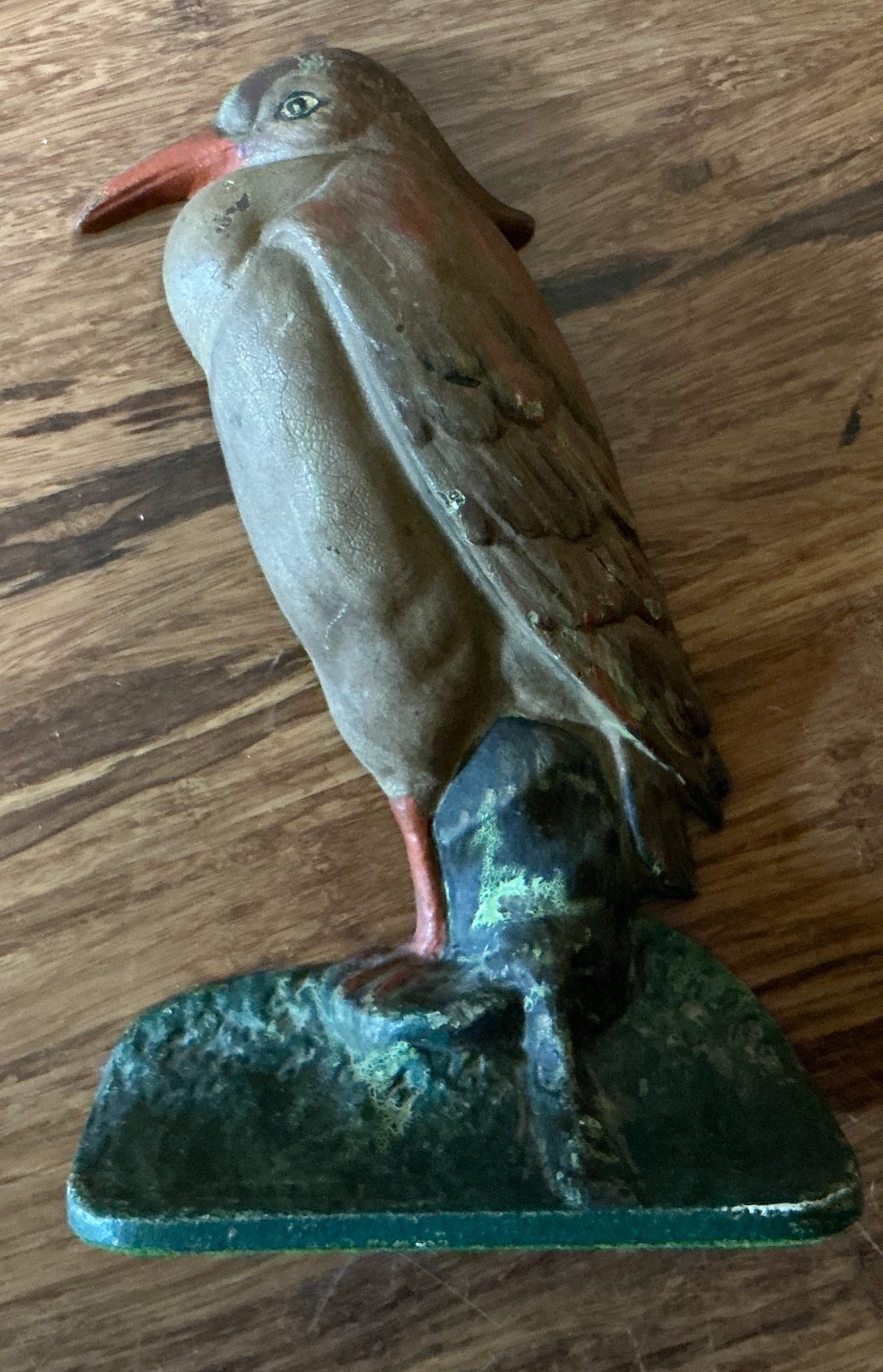 Antique Cast Iron Heron Doorstop  Albany Foundry  7 1/2\