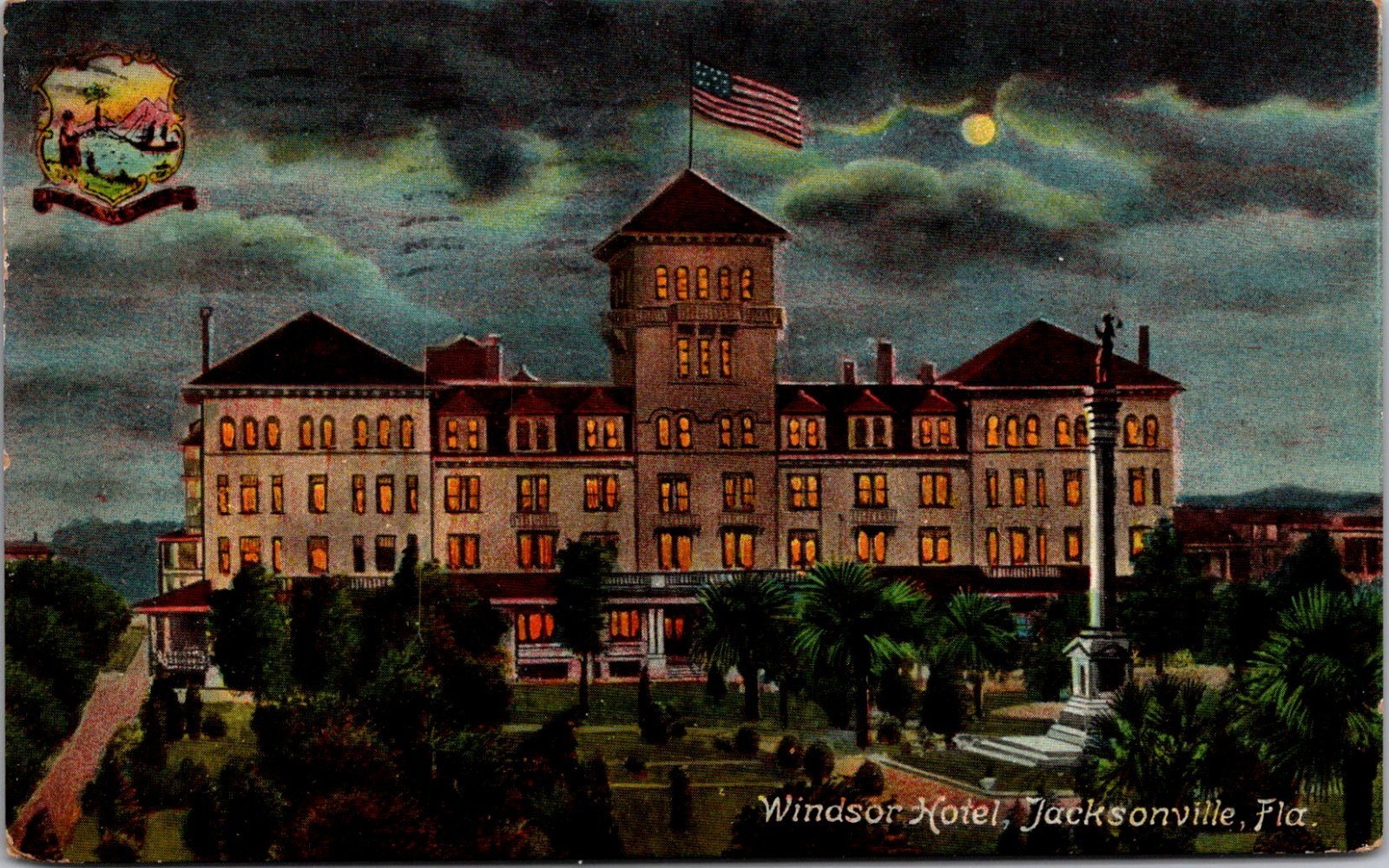Windsor Hotel Jacksonville FL 1912 Vintage Postcard TP12-10 Windsor Hotel Jacksonville FL 1912 Vintage Postcard TP12-10