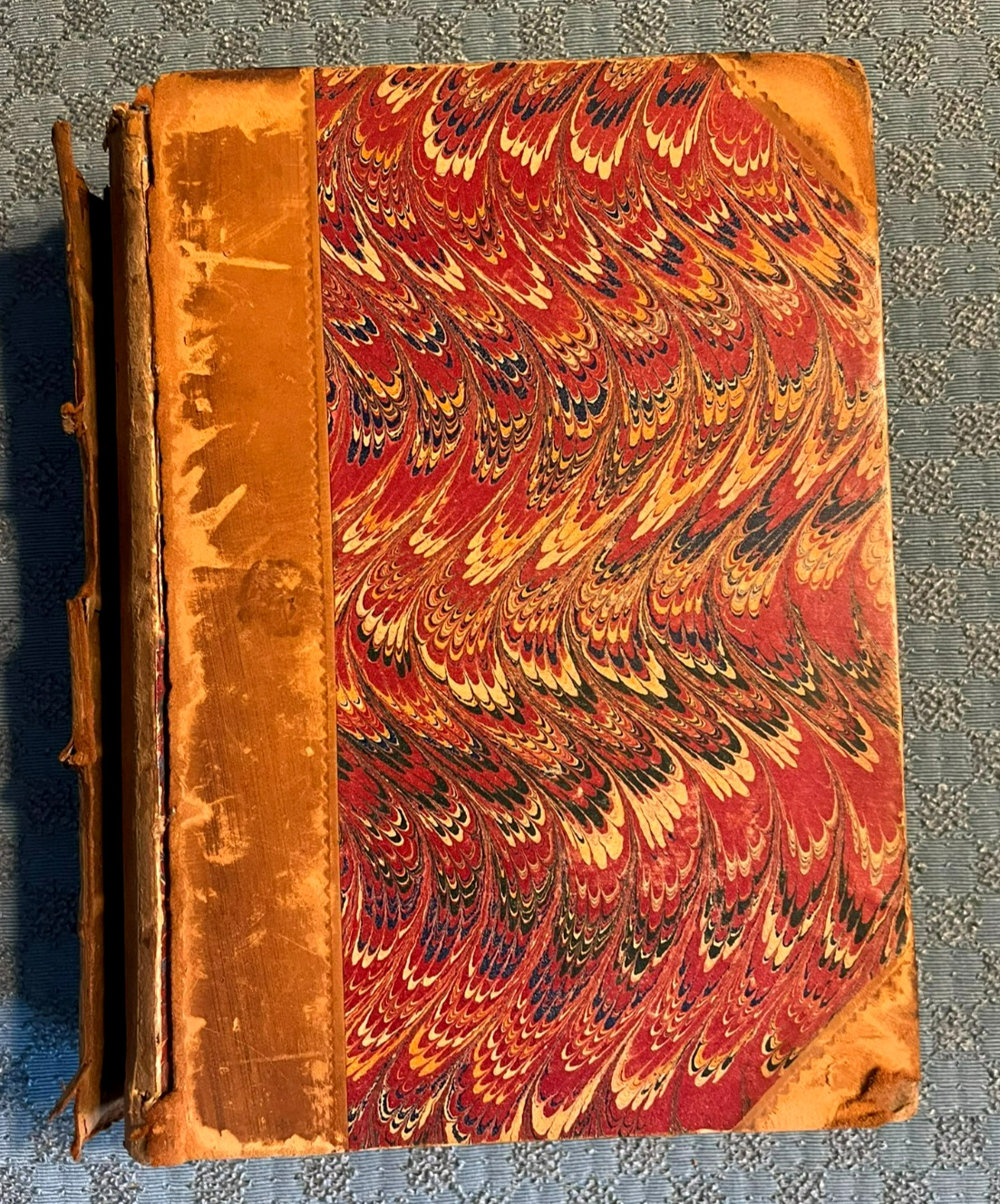 Antique book 1875 SHIRLEY CHARLOTTE BRONTE Smith Elder London Marbled Edges