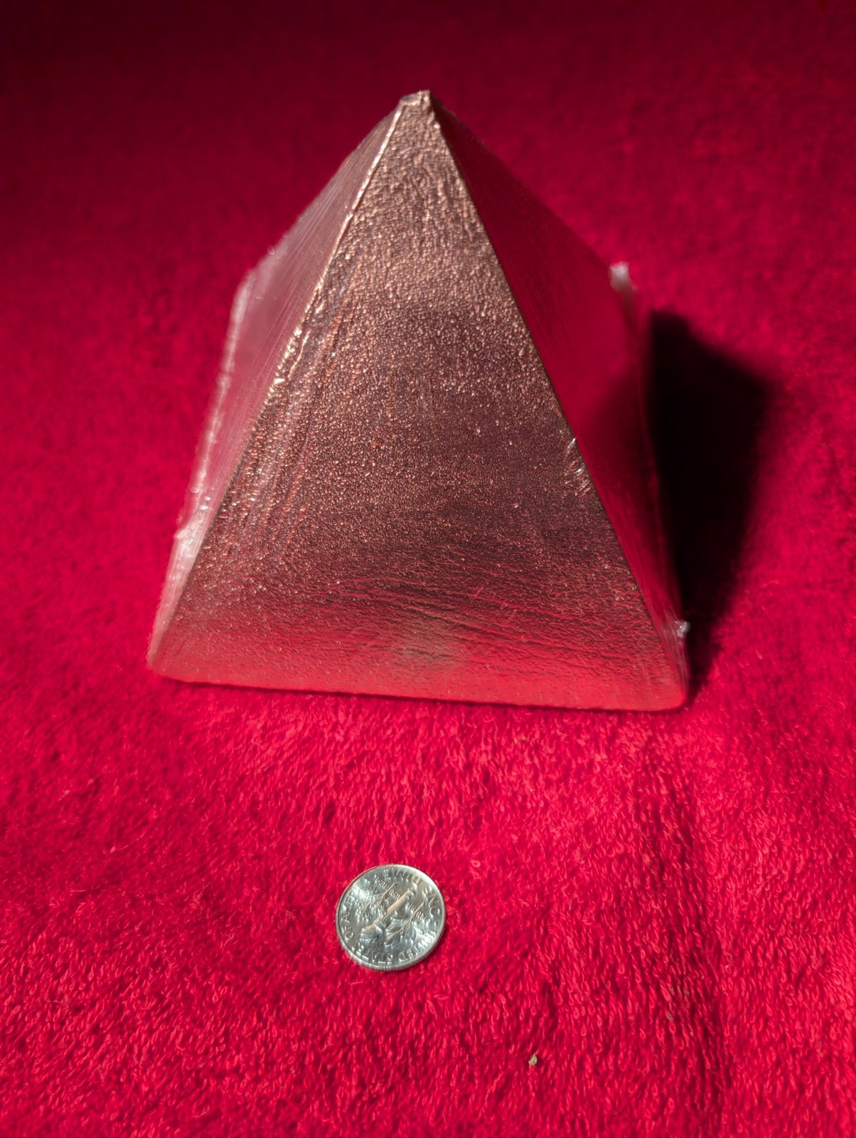 3 Lb Solid Copper Pyramid Hand Poured Casting .999 High Quality Copper 3 Lb Solid Copper Pyramid Hand Poured Casting .999 High Quality Copper