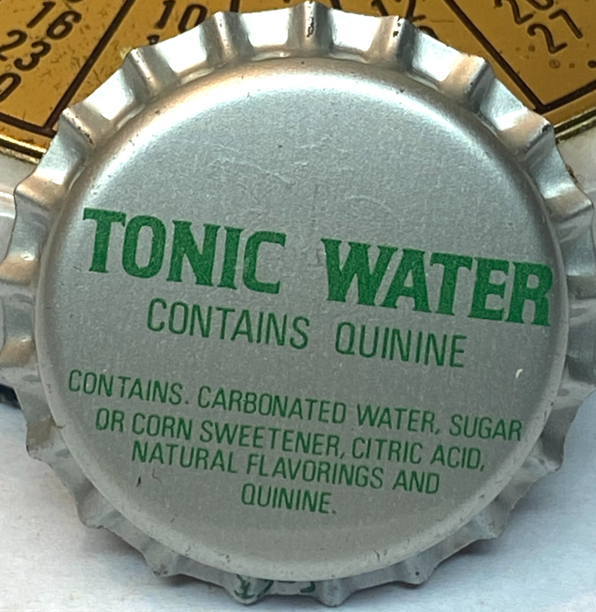 FREE SHIPPING Vintage Generic Tonic QUININE Water NEW Bottle CAP made by Zapata FREE SHIPPING Vintage Generic Tonic QUININE Water NEW Bottle CAP made by Zapata