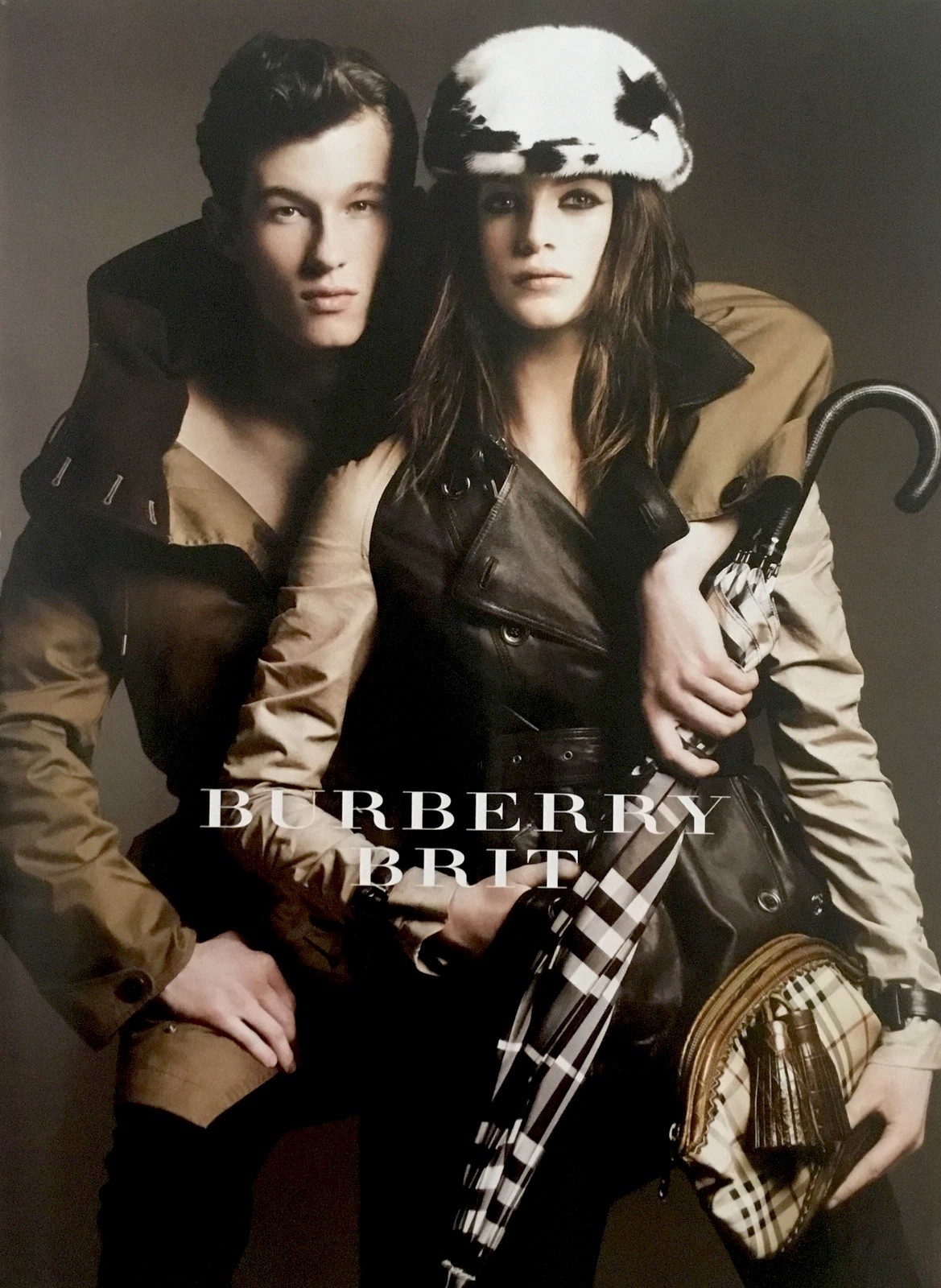 2011 Emma Watson Burberry Brit Fashion Magazine Print Ad Trench Coat Handbag