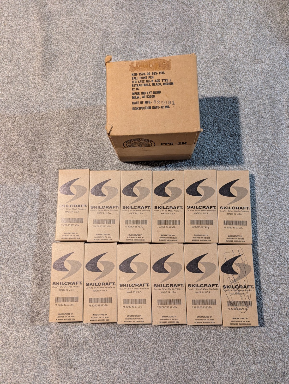 Vintage Skilcraft Pen Lot Of 132 US Government With Original Boxes 