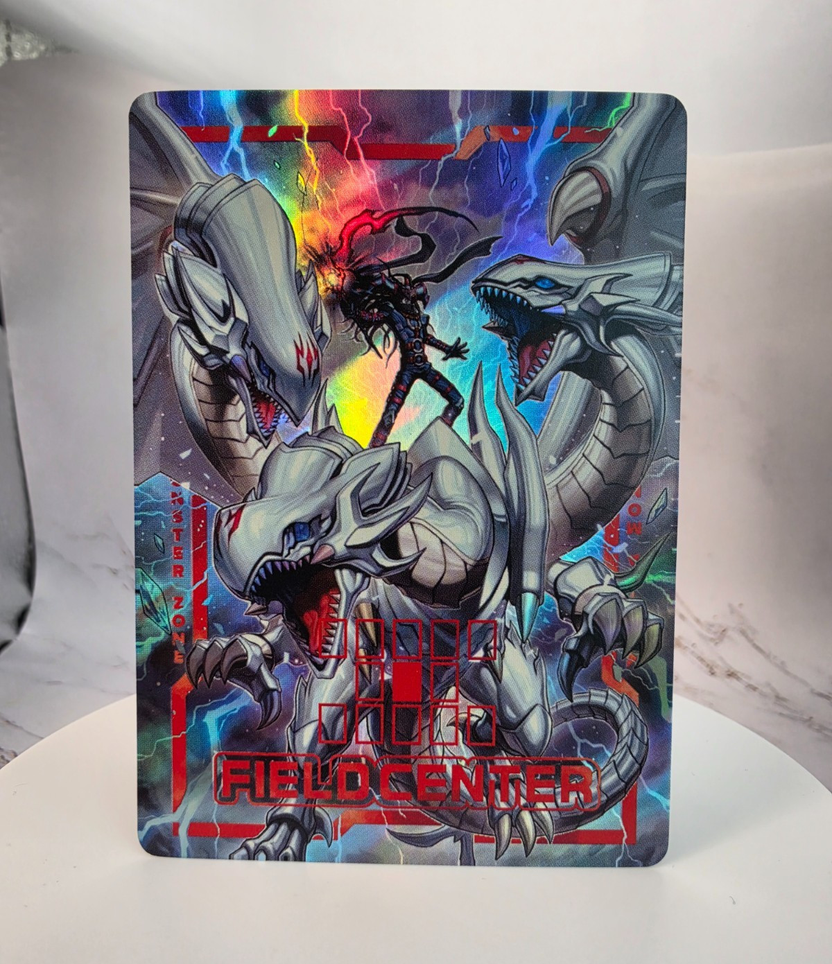 Dragon Master Magia: Yugioh Field Center Holo Foil - Blue-Eyes White Dragon Card