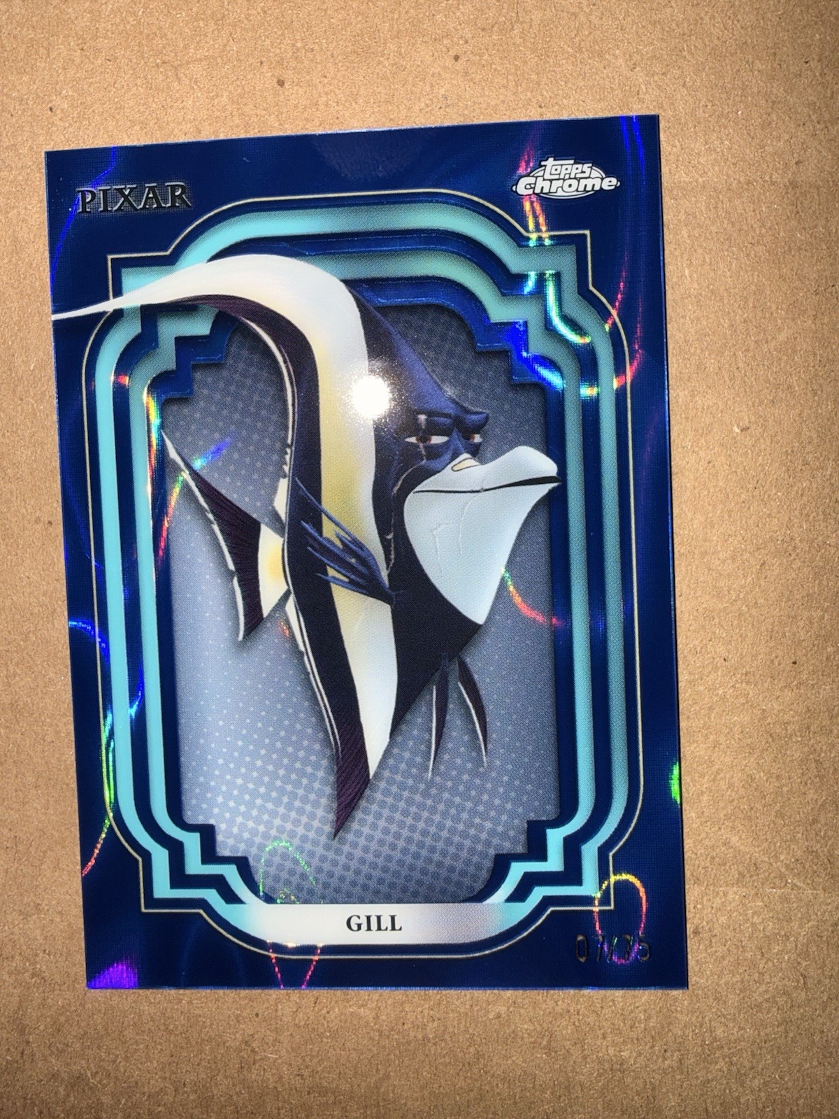 Gill 2024 Topps Chrome Disney #112 Dark Blue Light Blue Lava Refractor /75