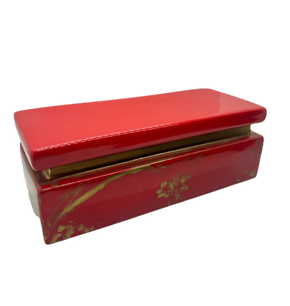 Rare 1980s JARU pottery California oxblood red Lidded Asian MCM Trinket Box Rare 1980s JARU pottery California oxblood red Lidded Asian MCM Trinket Box