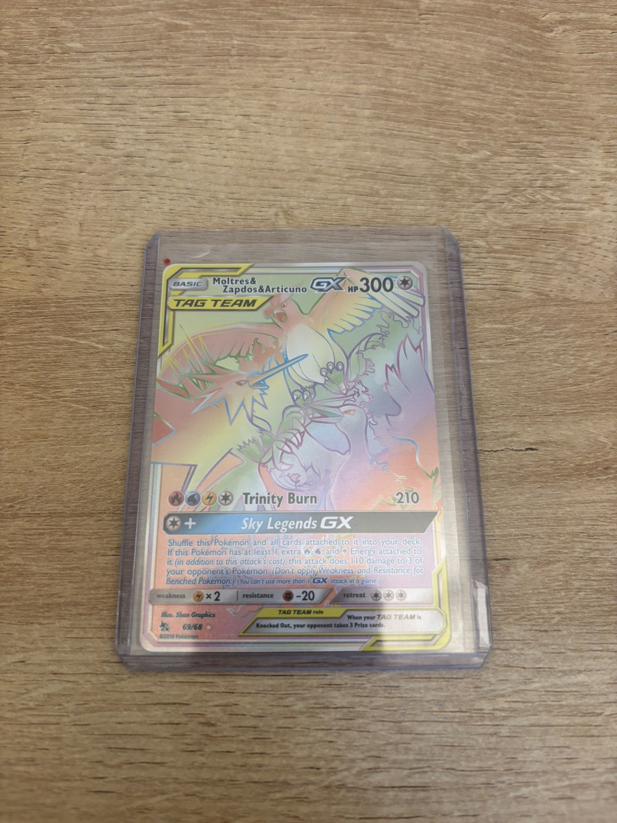 Moltres Zapdos Articuno GX 69/68 Secret Rare Holo Hidden Fates 2019 Pokemon (R)