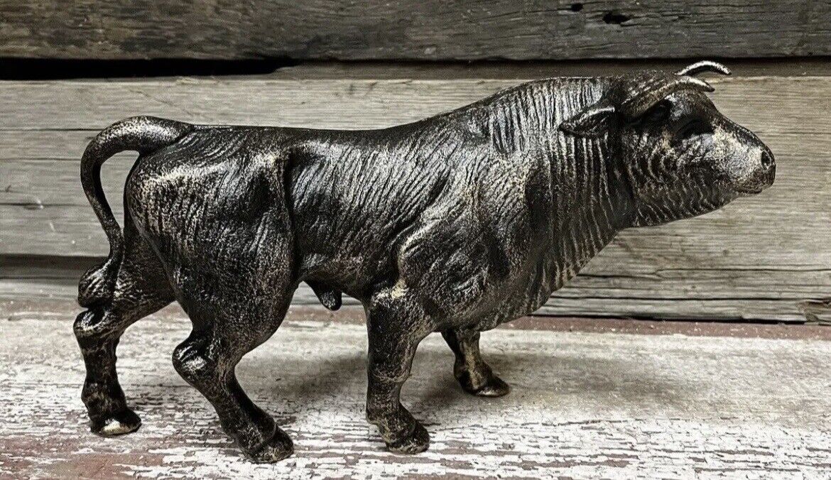 Bull Steer Cast Iron Bronze-Colored Money Coin Bank