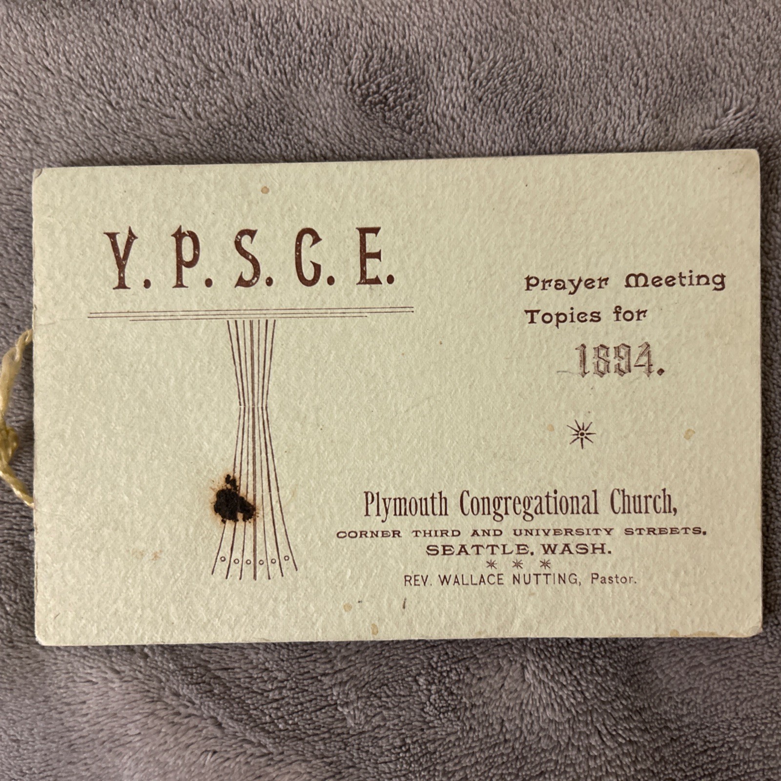 Antique 1894 Seattle Prayer Meeting Booklet Jesus Christian Christianity Antique 1894 Seattle Prayer Meeting Booklet Jesus Christian Christianity