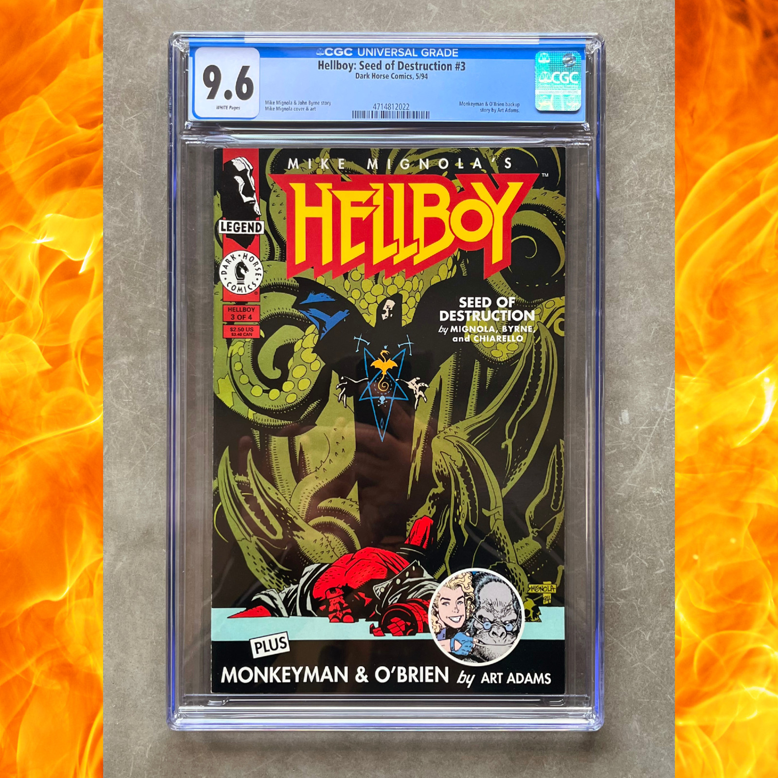 🔥 Hellboy: Seed of Destruction #3 CGC 9.6 NM+ (DH 1994) Classic Mike Mignola 🔥 🔥 Hellboy: Seed of Destruction #3 CGC 9.6 NM+ (DH 1994) Classic Mike Mignola 🔥