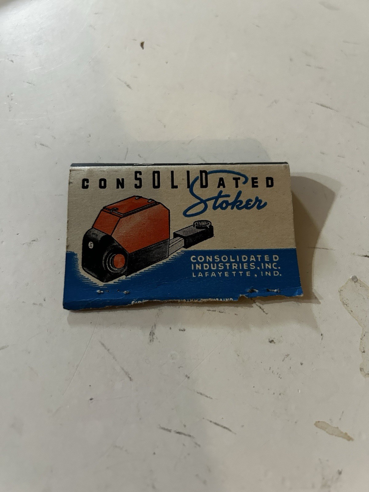 Vintage Consolidated Stoker Coal Furnace Advertising Matchbook Indiana Royal 
