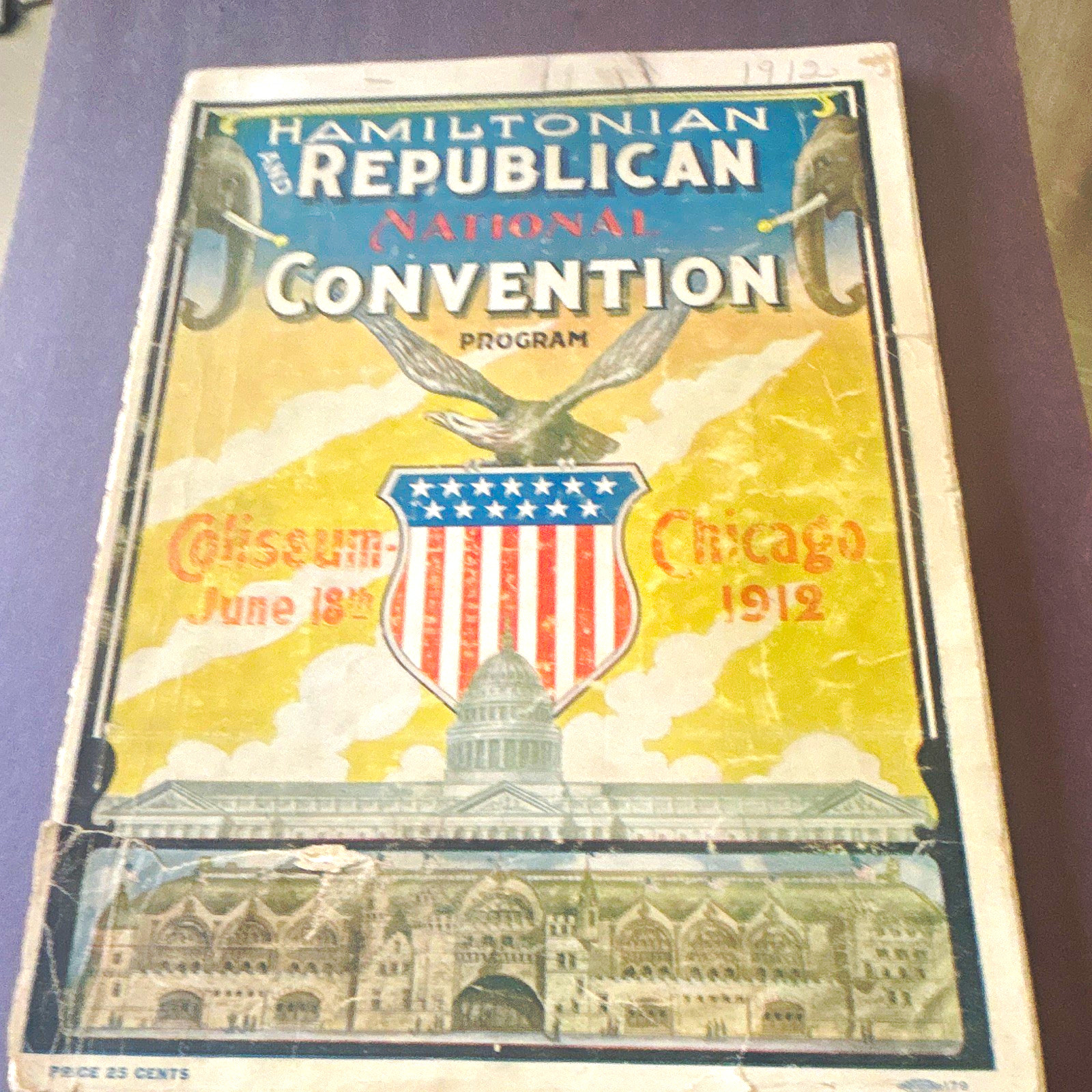 1912 Republican National Convention Chicago Program Albert B. Cummins RARE 1912 Republican National Convention Chicago Program Albert B. Cummins RARE
