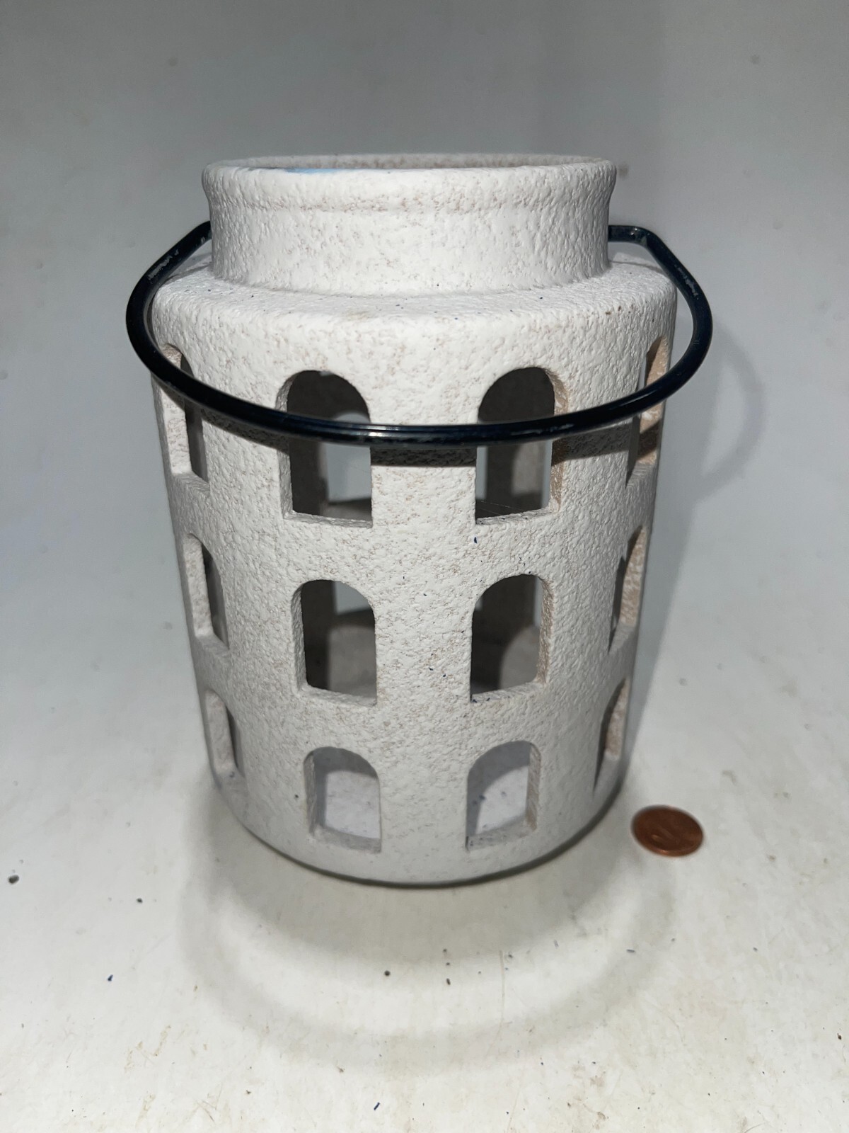 OLD EAST MAIN CO White Heavy Lantern 6.75\ OLD EAST MAIN CO White Heavy Lantern 6.75\