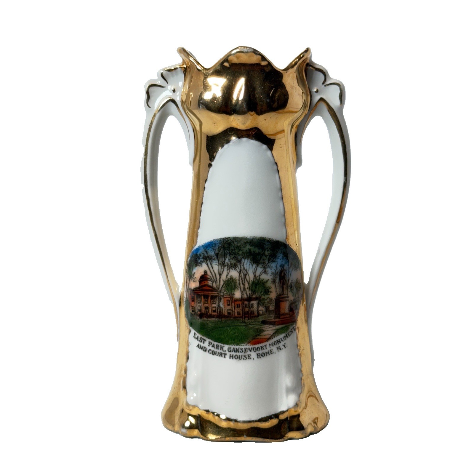 ROME NY NEW YORK Souvenir ANTIQUE PAINTED Porcelain GANSEVOORT Trinket Vase ROME NY NEW YORK Souvenir ANTIQUE PAINTED Porcelain GANSEVOORT Trinket Vase