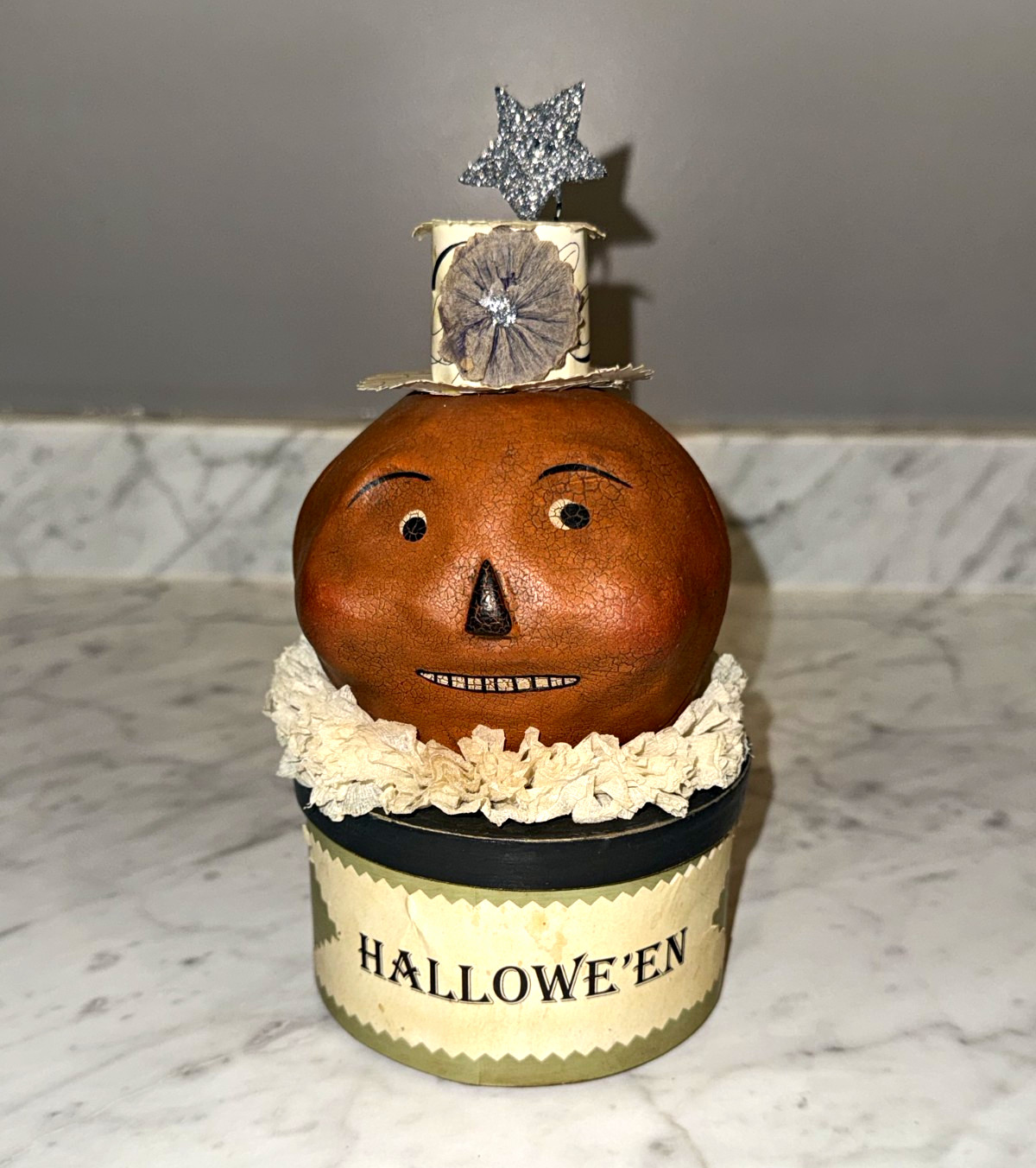 Vintage Nicol Sayre Jack On The Box Halloween Decor Trinket Box