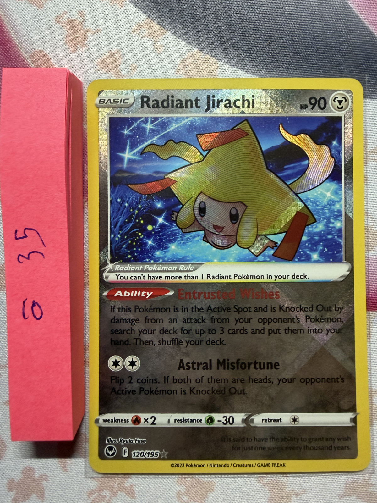 Pokémon TCG Radiant Jirachi 120/195 Rare Holo NM