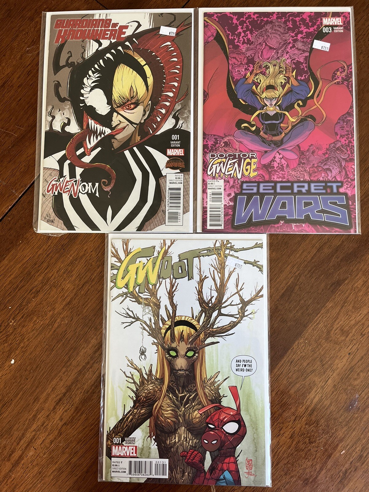 Gwen Stacy Variants: Gwenom, Doctor Gwenge, Gwoot