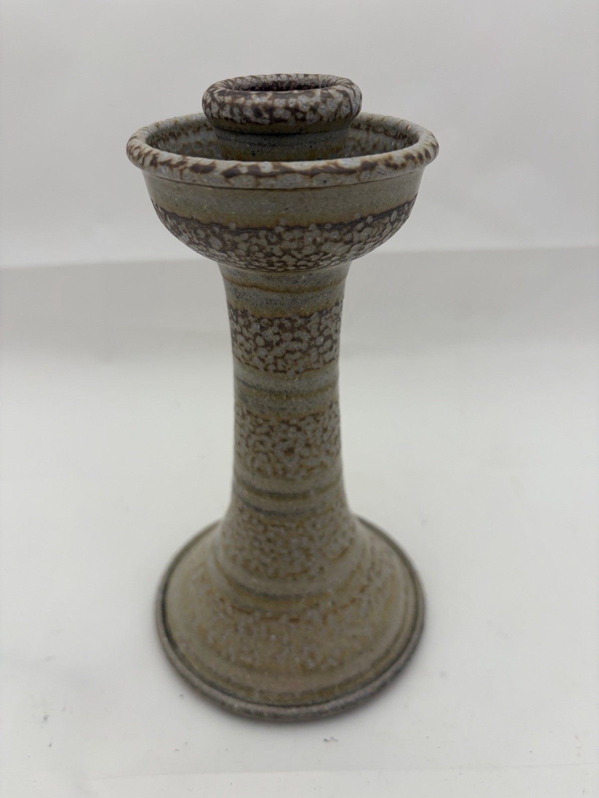 Vintage D.L. Owens Handcrafted Stoneware Candlestick Vintage D.L. Owens Handcrafted Stoneware Candlestick