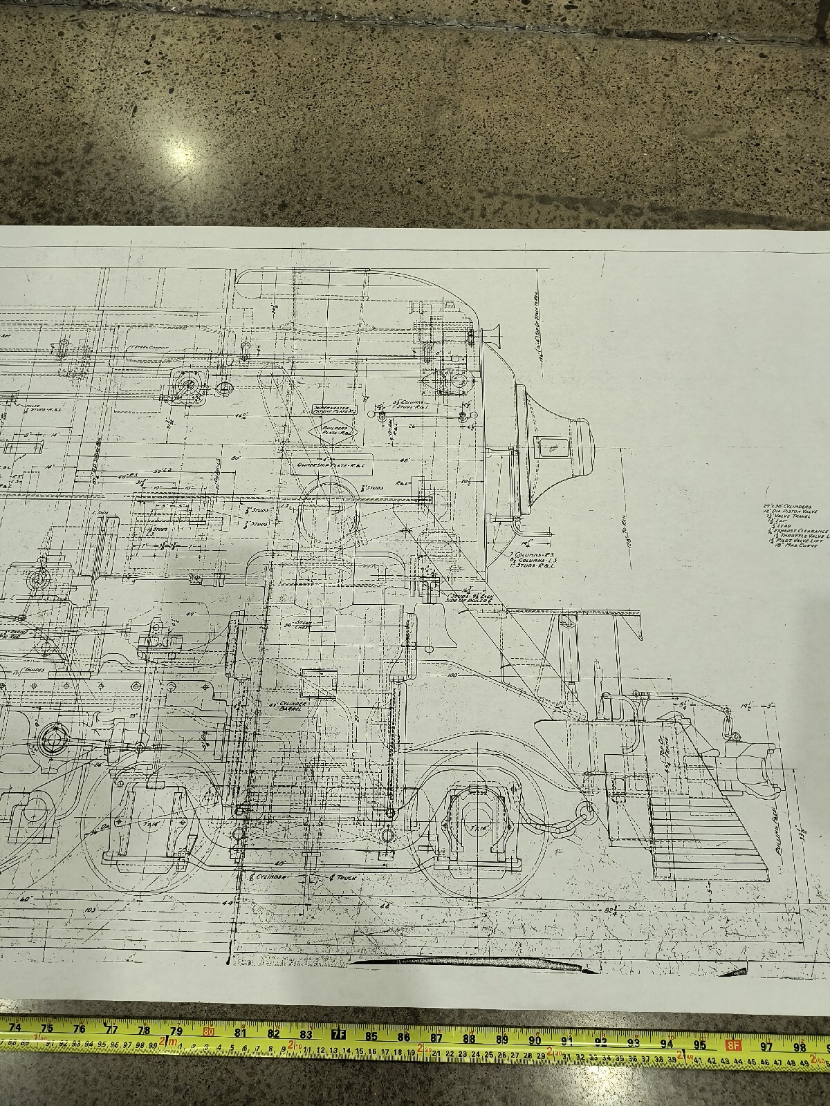 Southern Pacific Lima GS-6 4-8-4 Steam Locomotive Blueprint Drawing Southern Pacific Lima GS-6 4-8-4 Steam Locomotive Blueprint Drawing