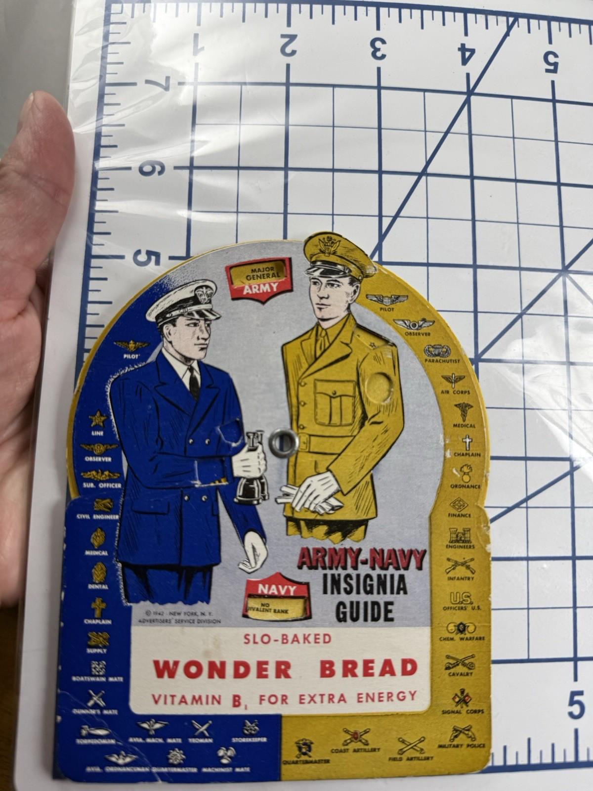 Ephemera Wonder Bread Military WW2 Vintage Insignia Guide Slo-Baked 1942 Adv Ephemera Wonder Bread Military WW2 Vintage Insignia Guide Slo-Baked 1942 Adv