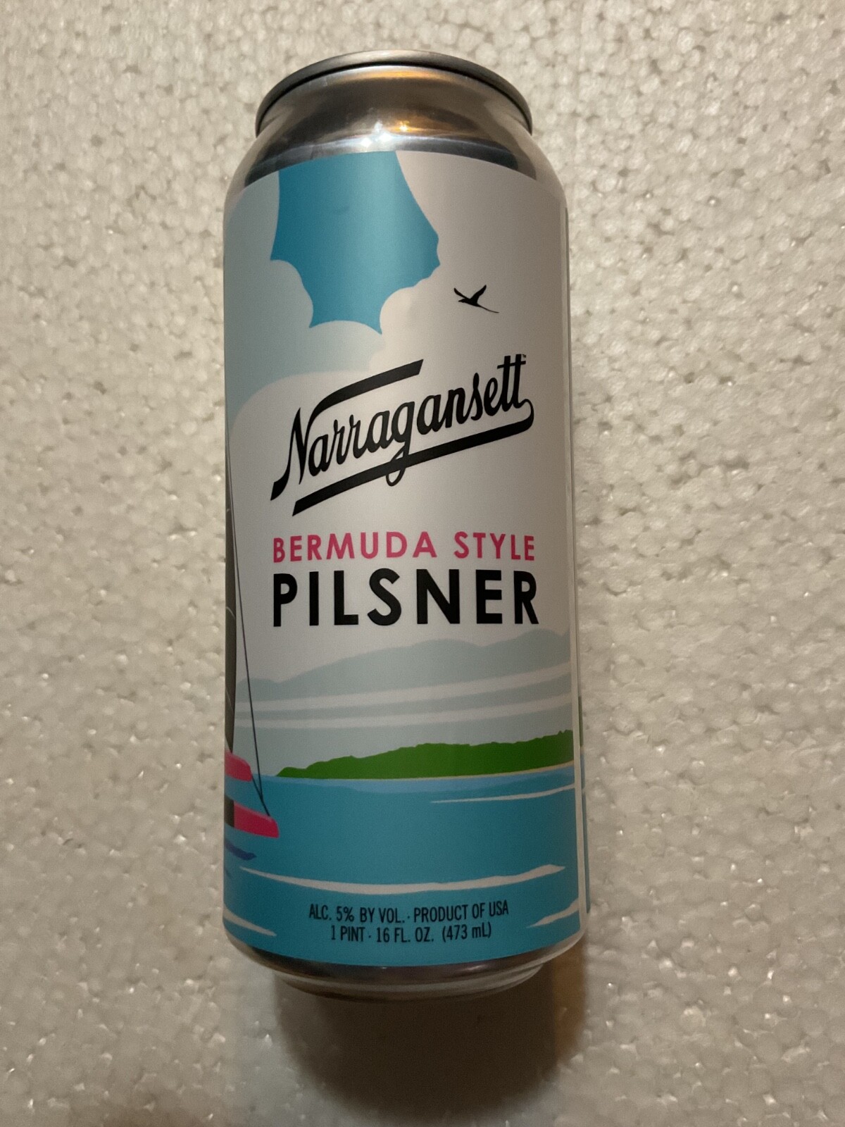New 2025 Narragansett Brewery Bermuda Style Pilsner Beer Can Rhode Island