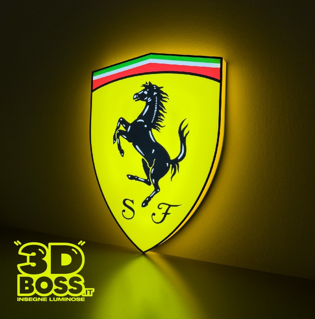 Ferrari Lighted Sign LED Garage Lamborghini Maserati Light Sign