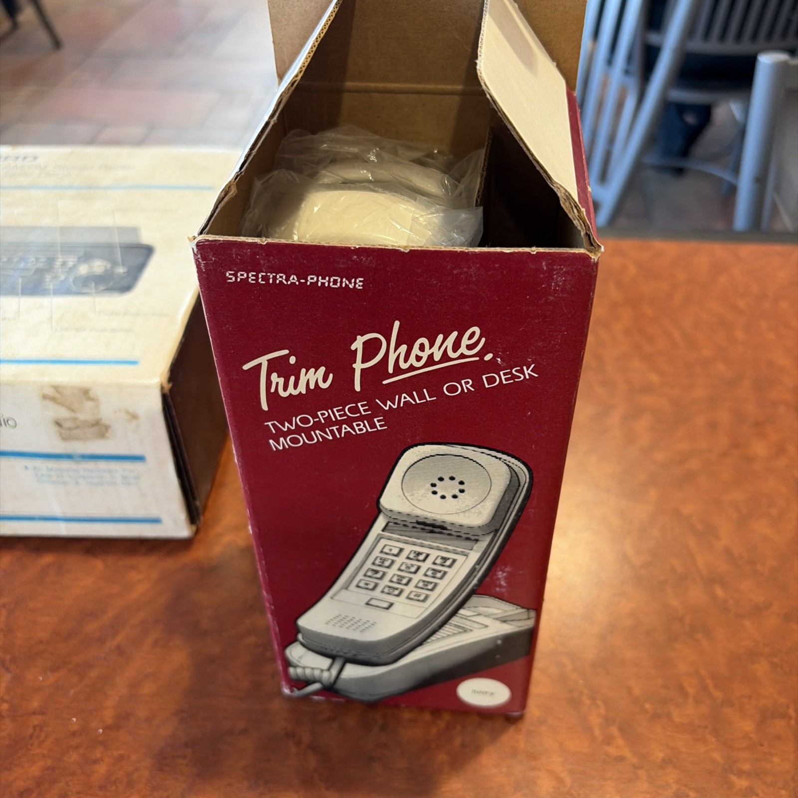 Vintage NOS Spectra-Phone 2 Piece Wall Or Desk Mountable Ivory TL-12/TPS